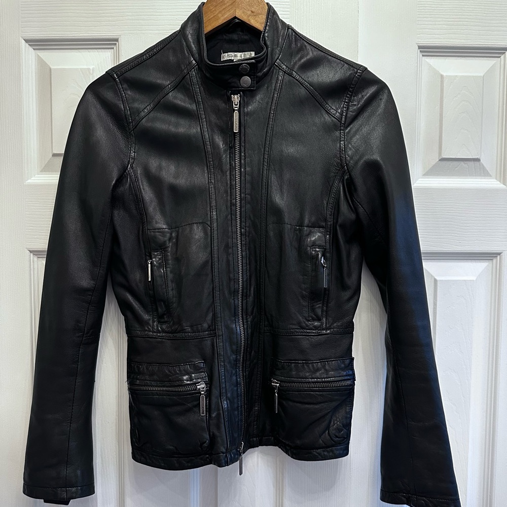 Vince Leather Jacket Size Small